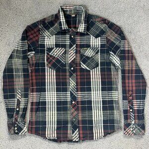 Diesel Industry Men's Medium Long Sleeve Cotton Shirt Multicolor Plaid - VGUC